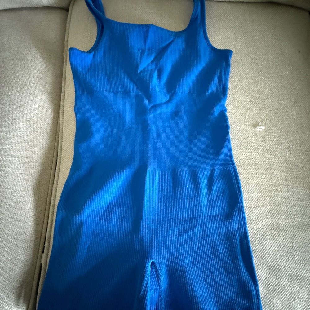 Maternity Vibrant Blue Sleeveless Jumpsuit